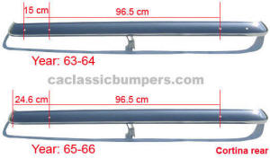 Ford Cortina / Lotus Cortina Mk1  Bumpers 